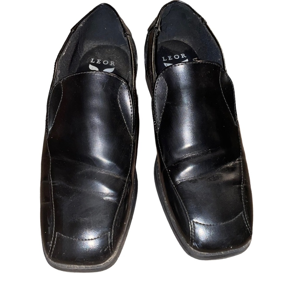 LEOR KIDS DRESS BLACK DRESS SHOES SIZE 3